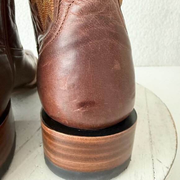 NEW Rod Patrick Mens Cowboy Boots Size 8.5D Perro Loco Brown Western Square Toe - Picture 4 of 12